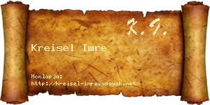 Kreisel Imre névjegykártya
